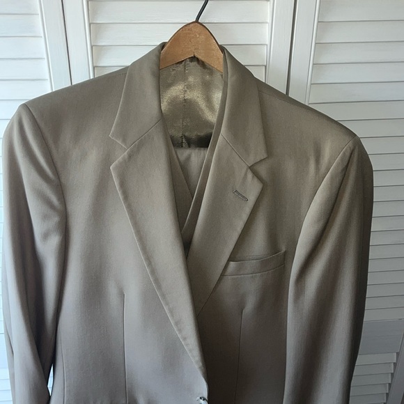 Doncaster Suits & Blazers Mens 42l Worsted Wool Camel Coloredsoft